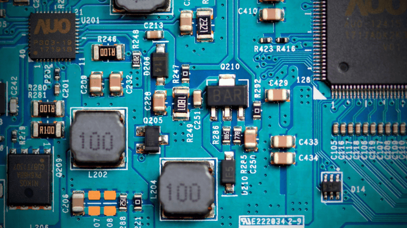 Internal view of MacBook Pro M1 logic board and cooling fan architecture