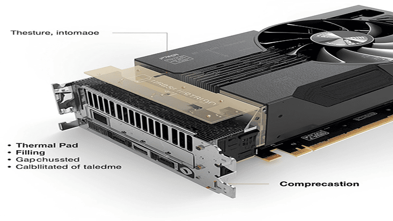 thermal pad placed between GPU and cold plate for heat transfer