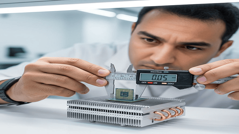 Measuring the gap between CPU and heat sink for proper thermal pad thickness
