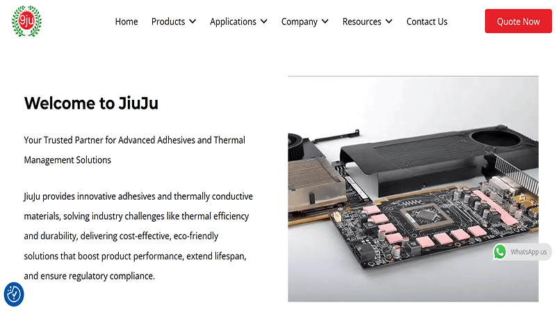 Snippet of JiuJu' s Website