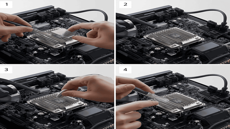 Installing a thermal pad on a CPU/GPU step by step