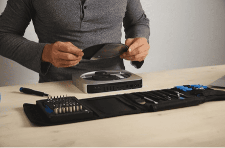Installing a radiator on a workbench