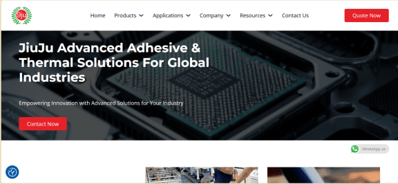 JiuJu company logo – adhesive and polymer materials manufacturer in China